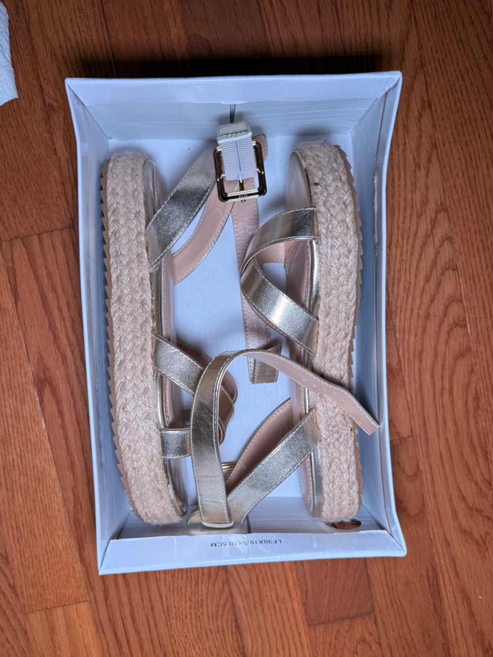 PrettyLittleThing Gold Braided Espadrille Platform Sandals